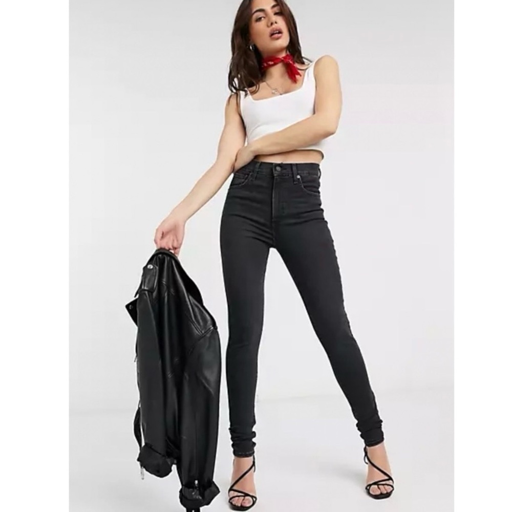 Levi’s 26 (2/3) Mile High Super Skinny Jeans Women’s Black Stretch